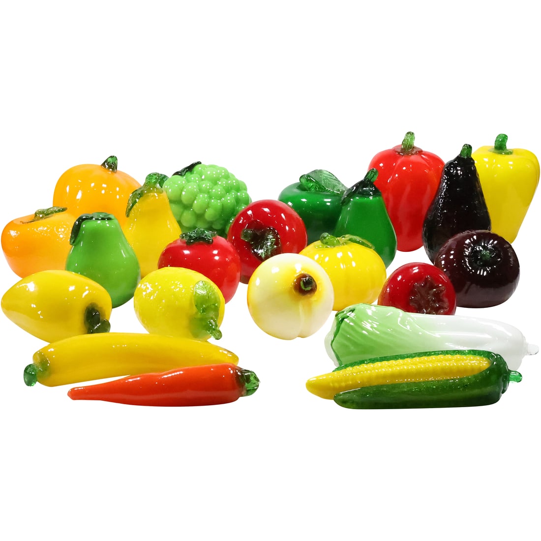 [22] Assorted Art Glass FRUITS and VEGETABLES Table Top Accents (1 of 12)
