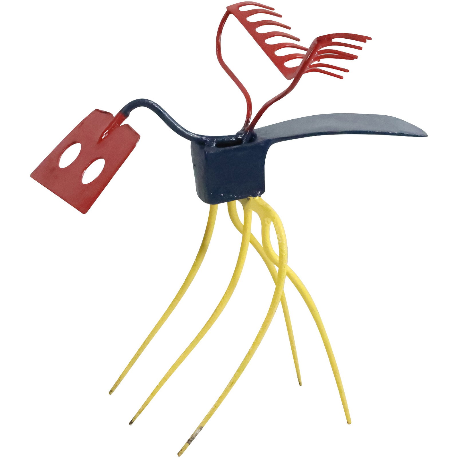 20th C. Folk Art Iron Garden Tools "Insect" Sculpture 19 inches height (1 of 12)