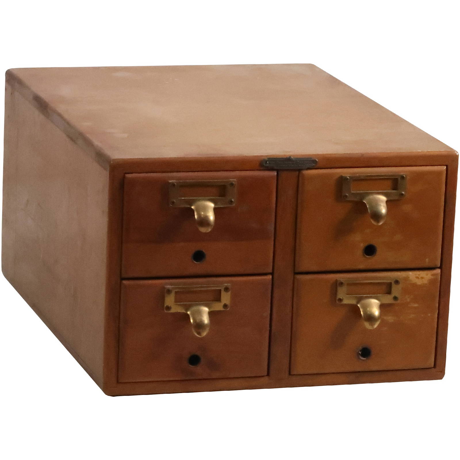 Remington Rand Library Bureau Div. 4drawer Wooden Index Card File