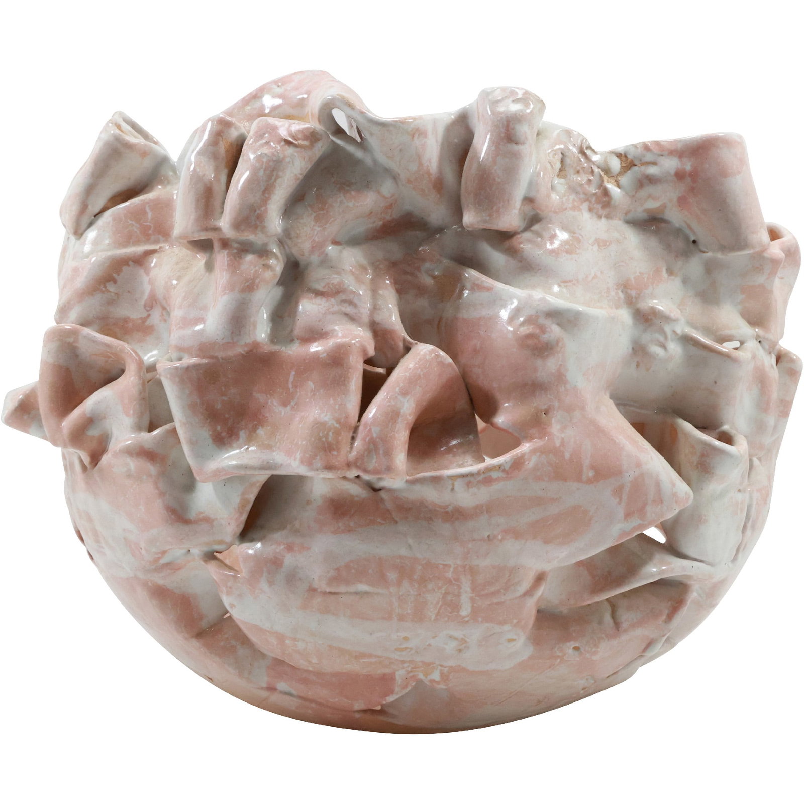 Large Studio Art Pottery Free Form Plant Pot Vase 12 inches x 13.5 inches (1 of 20)