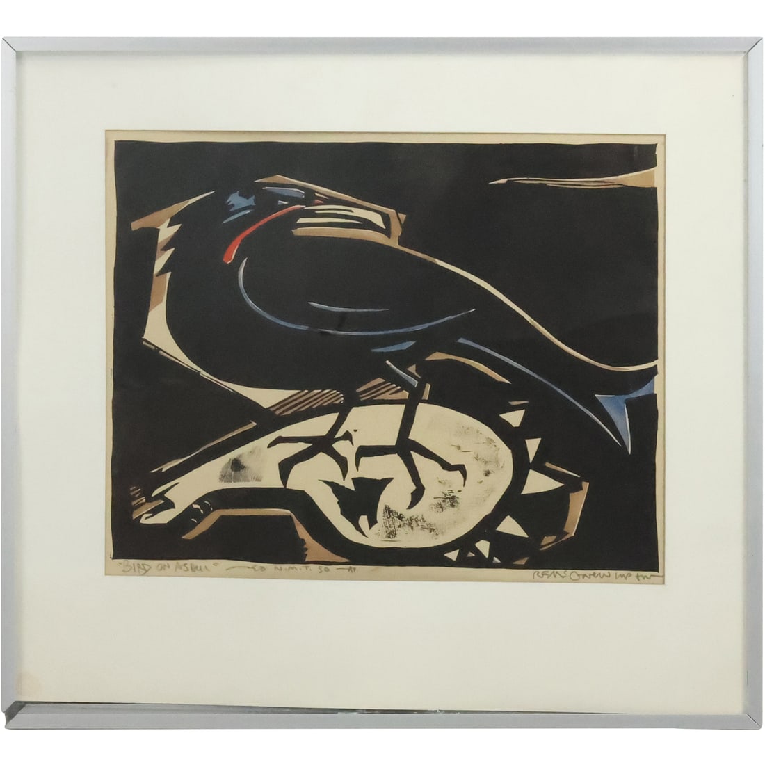 RFM Owen Imp Tw, Bird on Asheu, Ed. N. M. T. 50  AP; Black Bird Lithograph (1 of 20)