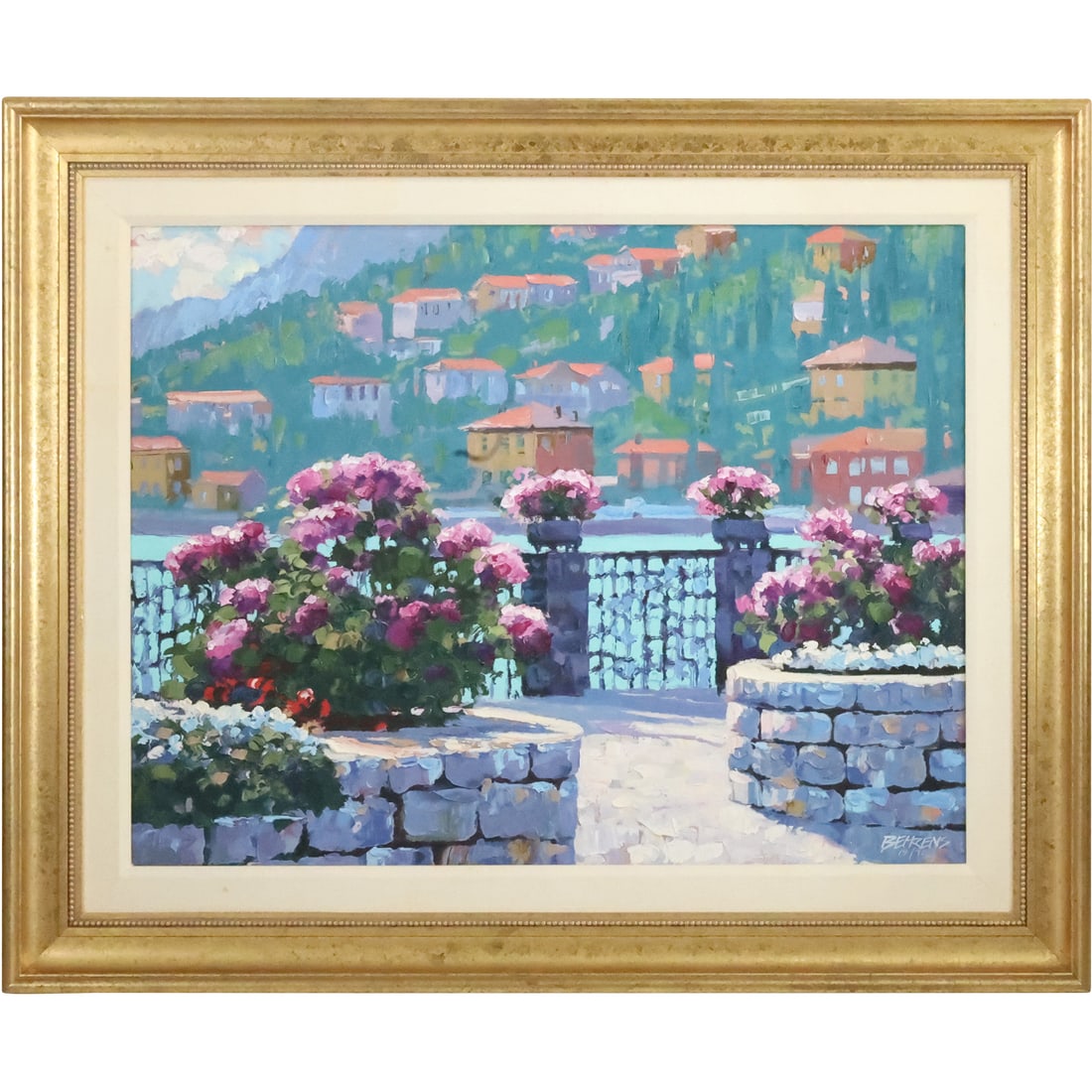 Howard Chesner Behrens 1933-2014 American, Oil Painting Garden Terrace (1 of 20)