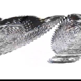 Crystal Seahorse Centerpiece Bowl by Waterford with Scalloped Edges 10 in. diameter: Crystal Seahorse Centerpiece Bowl by Waterford with Scalloped Edges size: 6 x 10