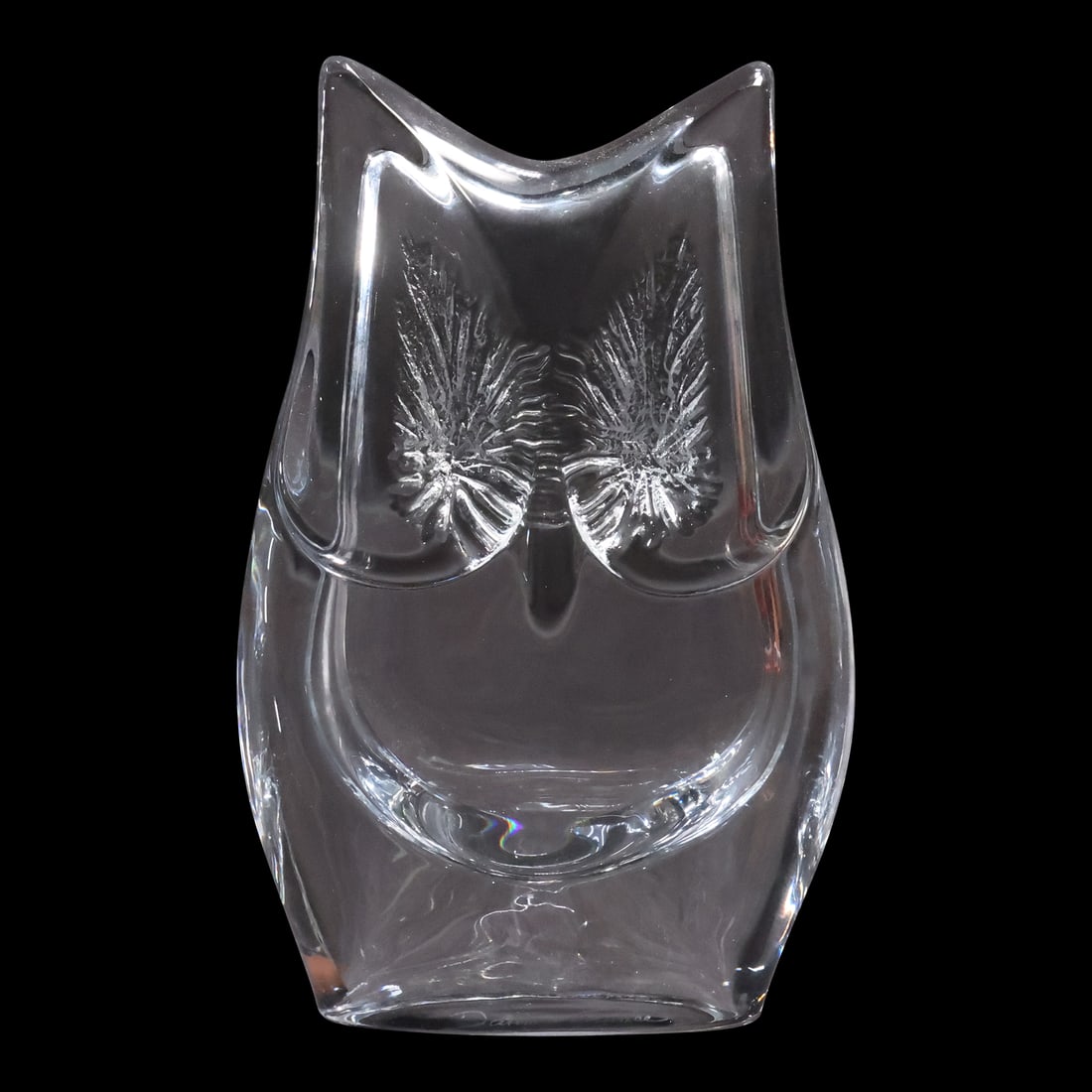 1970s Vintage Daum France Crystal Owl Figurine 9.25 inches height (1 of 13)