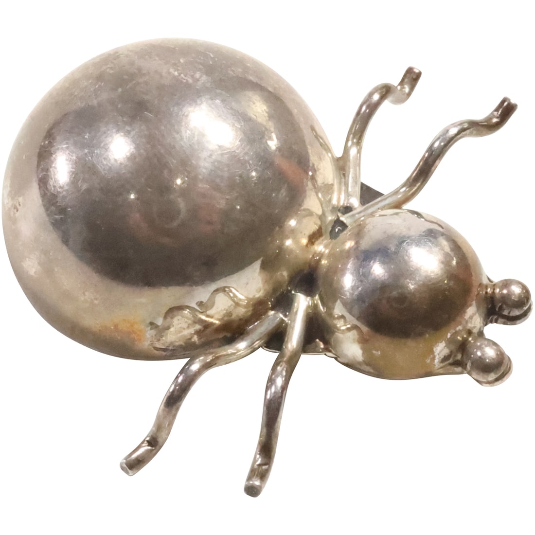 marked TE-24 Mexico .925 Sterling Silver SPIDER Pin 1 1/2 in. x 1 1/2 in. (1 of 10)