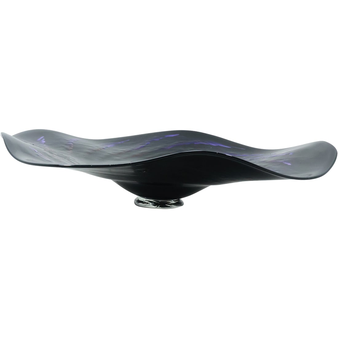 Artist Signed Large Art Glass Pedestal Base Round Center Serving Platter 22 inches diameter (1 of 17)