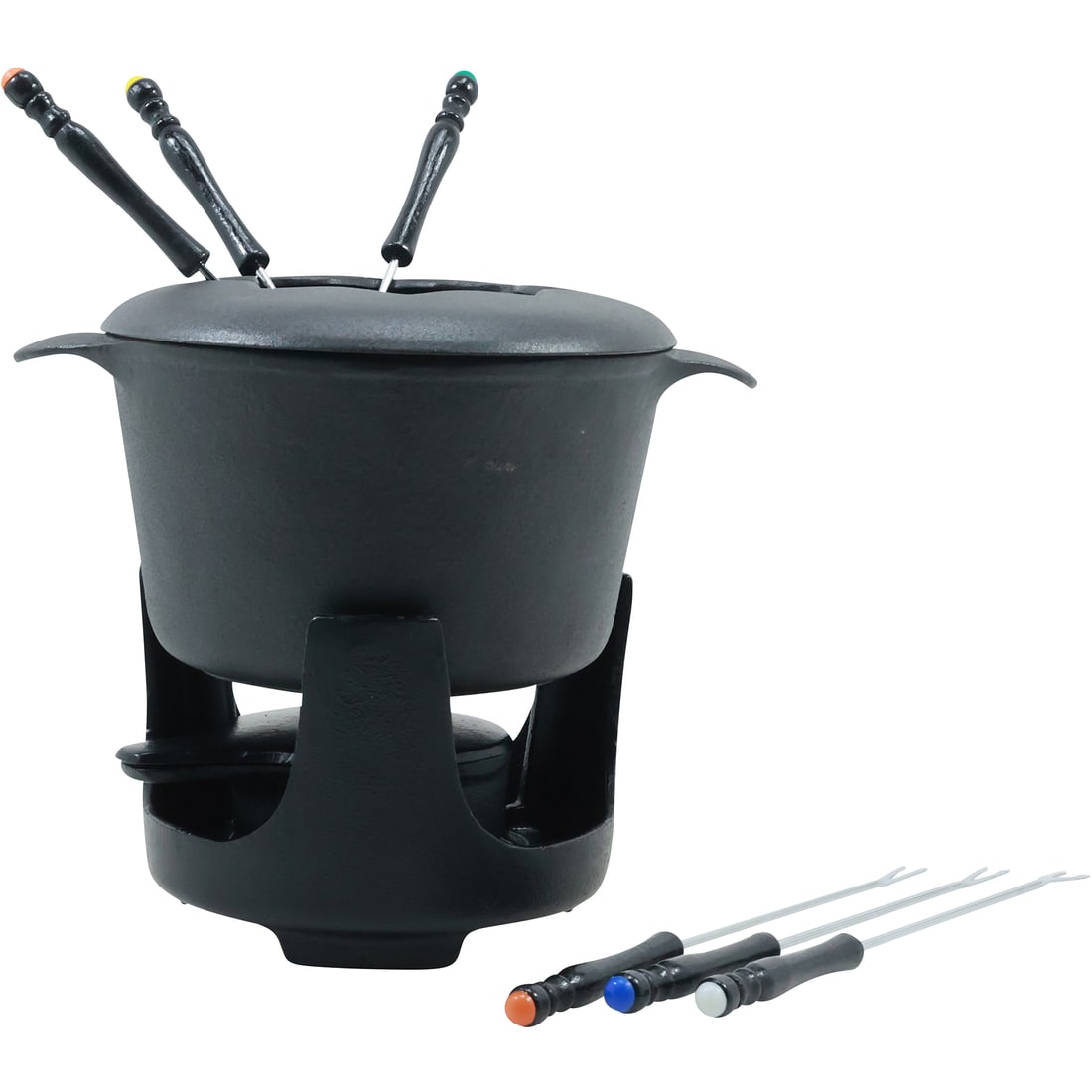 Dansk Black Cast Iron Fondue Set in Original Box (1 of 20)