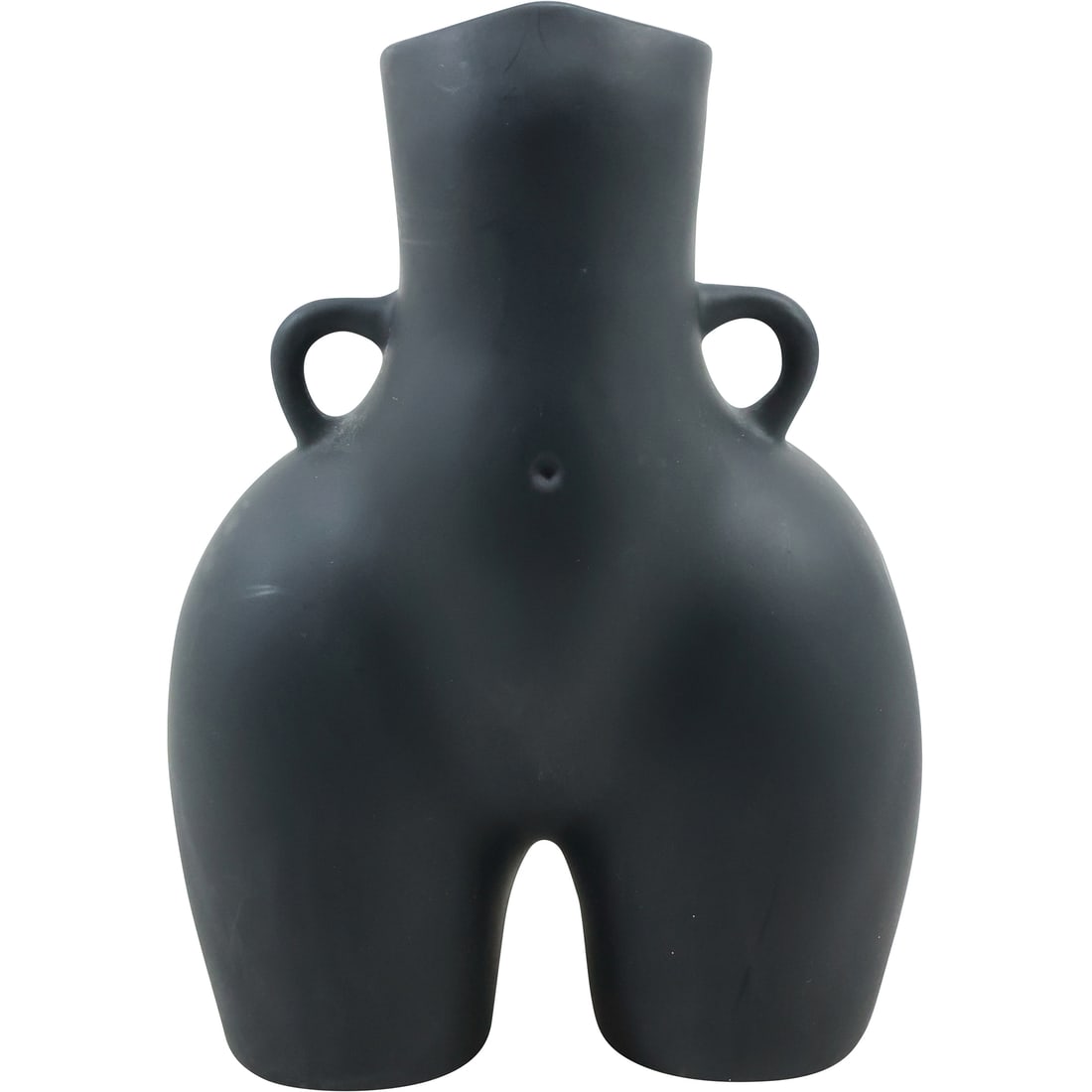Black Ceramic Sculptured Bottom Female Torso Vase 9 inches height x 6.25 inches wide (1 of 17)