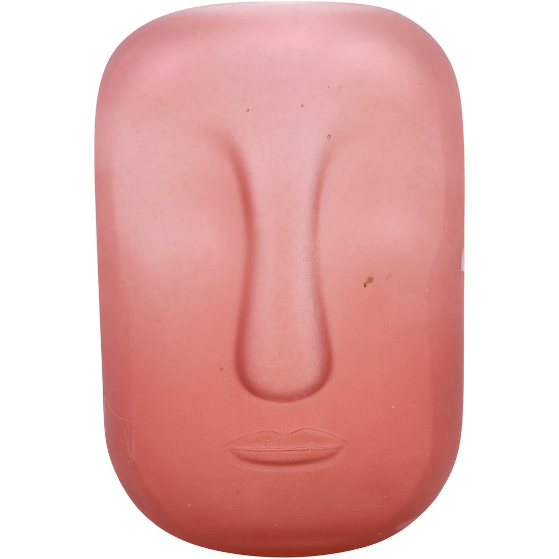 Contemporary Red Frosted Glass Face Sculpture Vase 10 inches height (1 of 19)