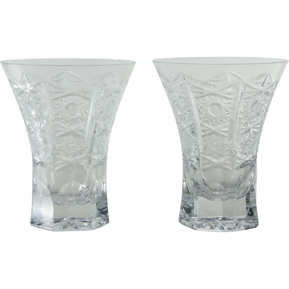 [2] American Brilliant Cut Glass Liquor Glasses (1 of 17)