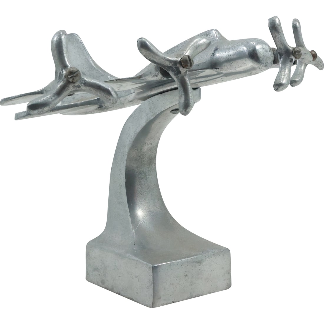 Collectible Aluminum Desk Model Plane Airplane Statue Spinning Propellers (1 of 17)