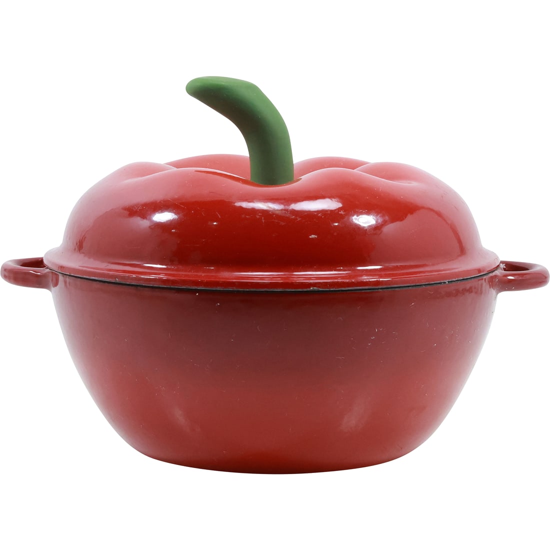 Technique Cast Iron Enamel 2 qt Apple Tomato Dutch Oven with Lid: Technique Cast Iron Enamel 2 qt Apple Tomato Dutch Oven with Lid size: 7x10.25