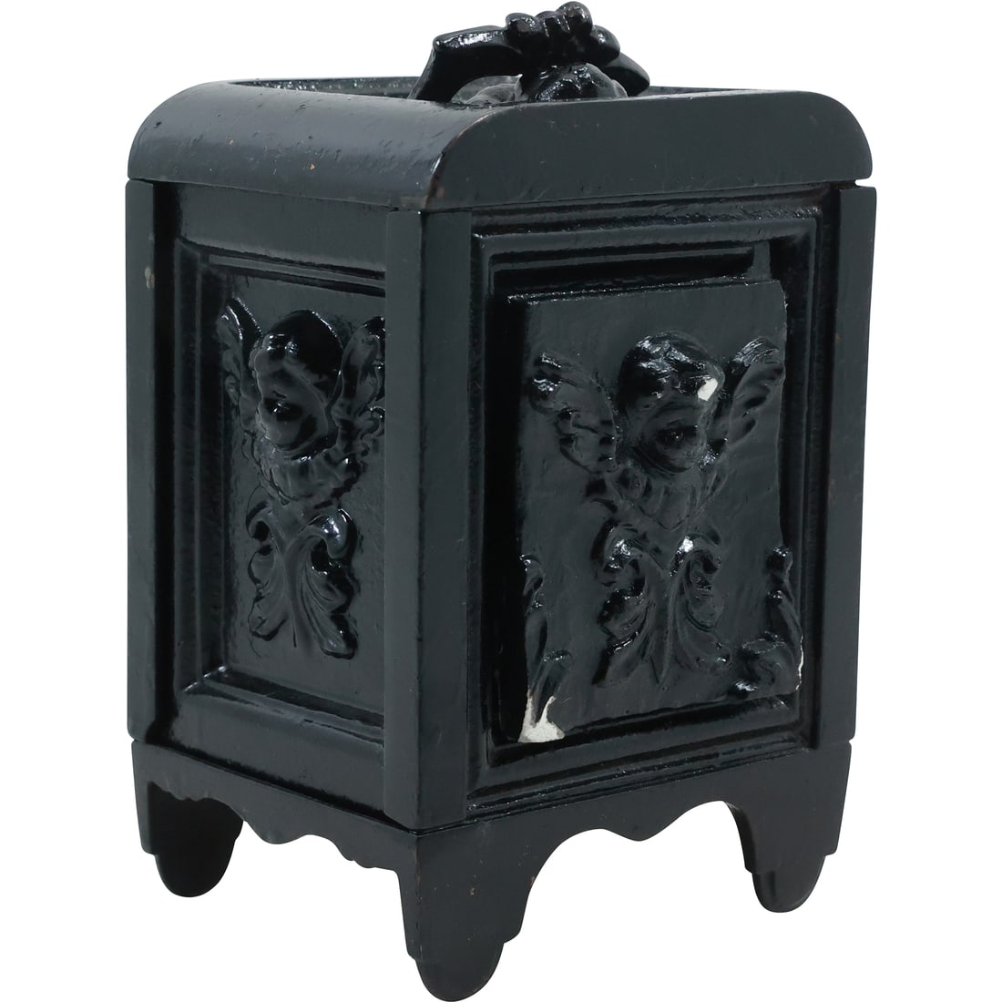 Antique Cast Iron "Kenton Brand" Safe Coin Bank 5.75 inches height x 3.5 in. wide (1 of 14)