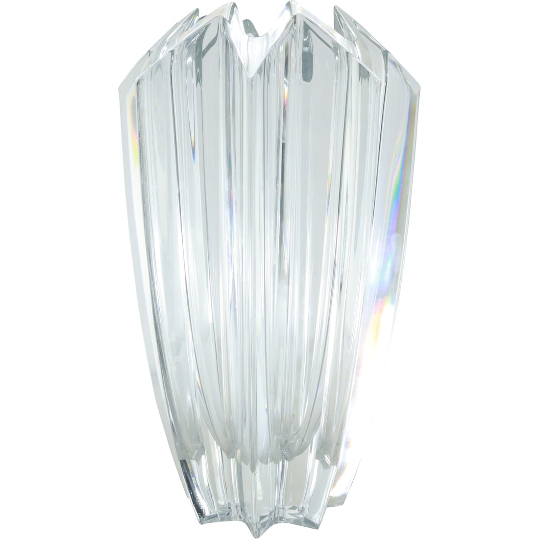Tall French Thick Heavy Crystal Glass Vase 11.5 inches height x 5 in. x 7 in. (1 of 10)