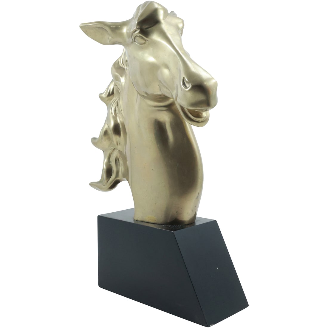 Monaco Toyo Brass Horse Head Sculpture in Black Base 17.25 inches height (1 of 17)
