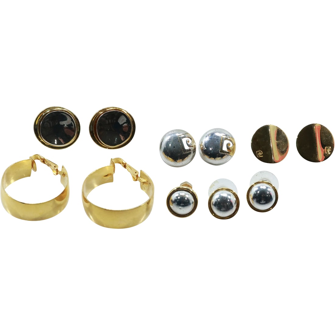[5] Assorted Pairs Earrings & 1 Tie Tack: RLM Studios, RLL Ralph Lauren, Roget Hoops, 2-tone (1 of 20)