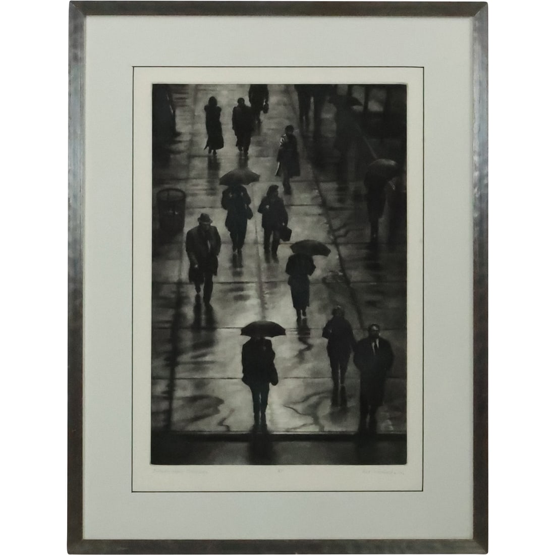 Art Werger 1992, American, Artist Proof "Intermittent Showers" Pencil Signed , Framed (1 of 18)