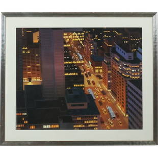 Yvonne Jacquette, 1934-2023 American, Third Avenue, New York City, Framed Print: Yvonne Jacquette, 1934-2023 American, Third Avenue, New York City, Framed Print. size: 16 x 20 matte, 21 x 24.75 outside frame. ASKart: Yvonne Helene Jacquette (1934 - 2023) was active/lived in New Yo