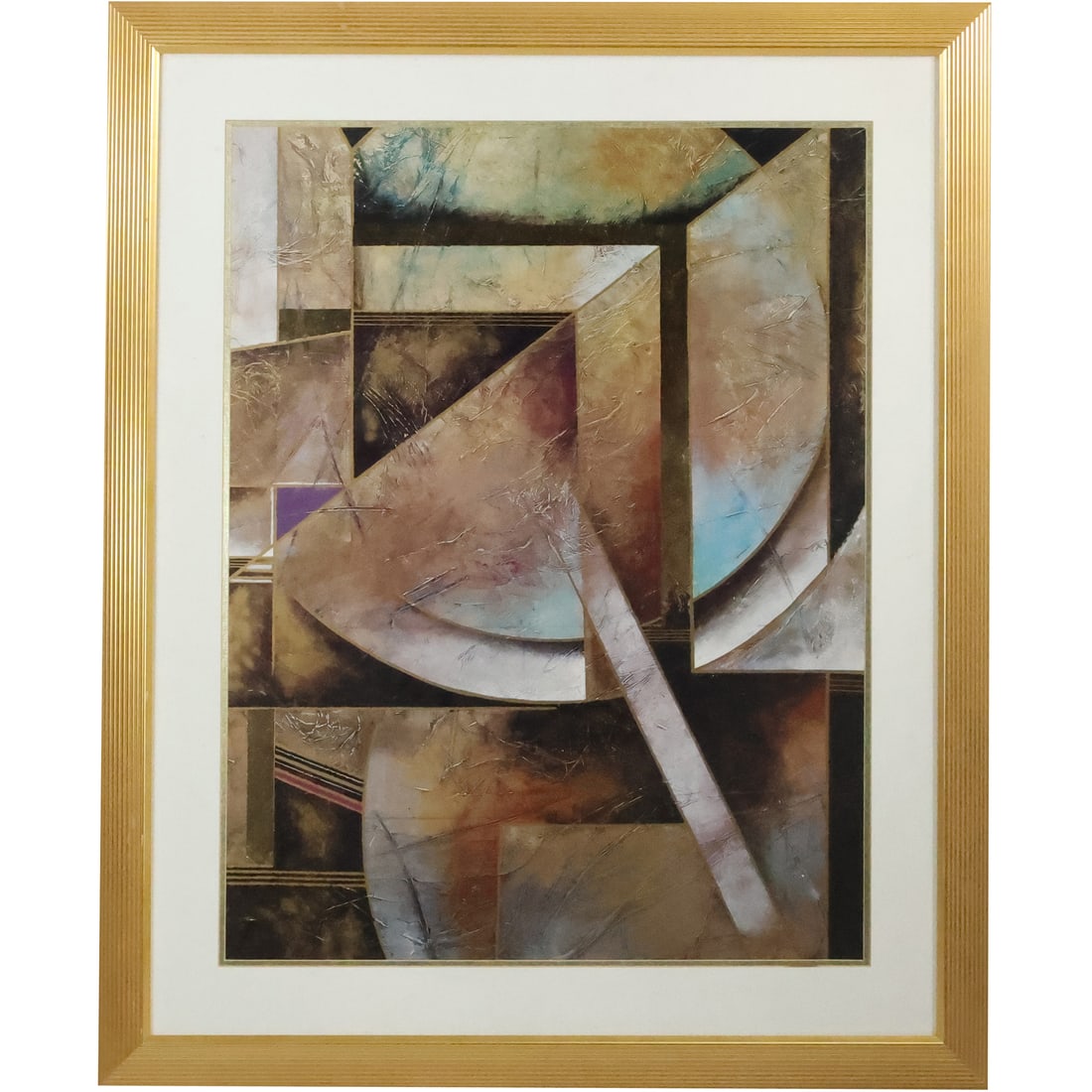 "Metallic Games II" Mixed Media Modern Design Abstract, Framed (1 of 20)