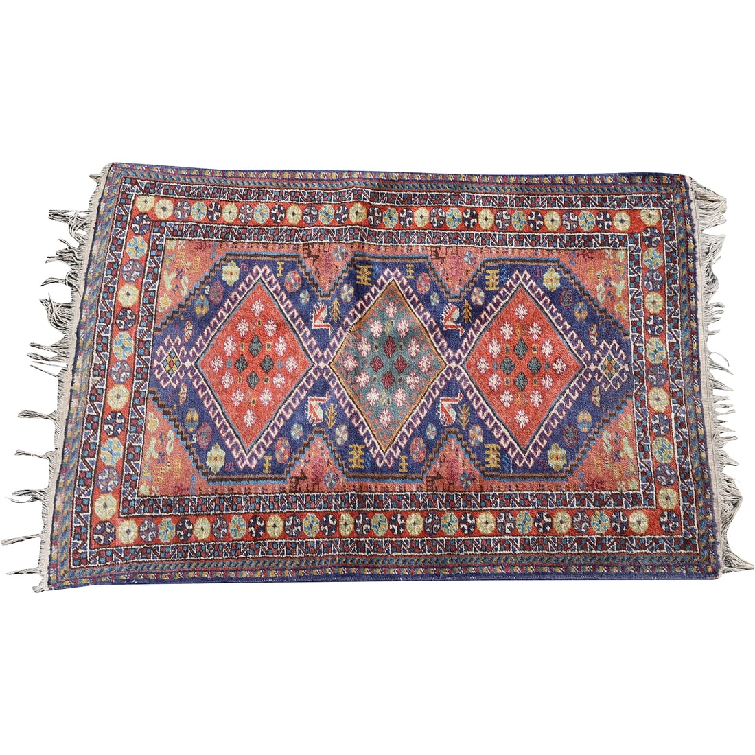 Vintage Persian Wool Hand Made Rug Triple Medallion 36 inches x 60 inches (1 of 12)