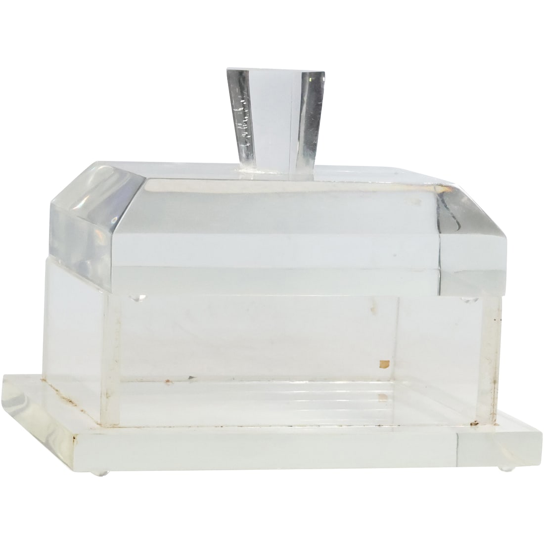 Mid-Century Modern Clear Lucite Box 5.25 in. x 5.5 in. x 6.5 in. (1 of 10)