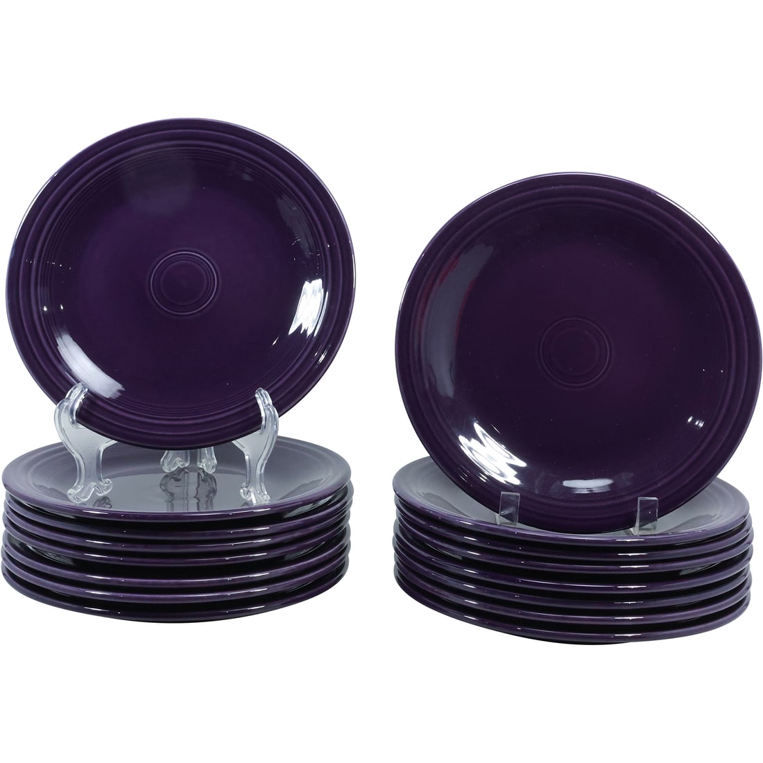 [16] Deep Purple Harlequin Ceramic Dinner Plates 10.5 inches diameter: [16] Deep Purple Harlequin Ceramic Dinner Plates 10.5 inches diameter. size: 1 in. x 10.5 in.