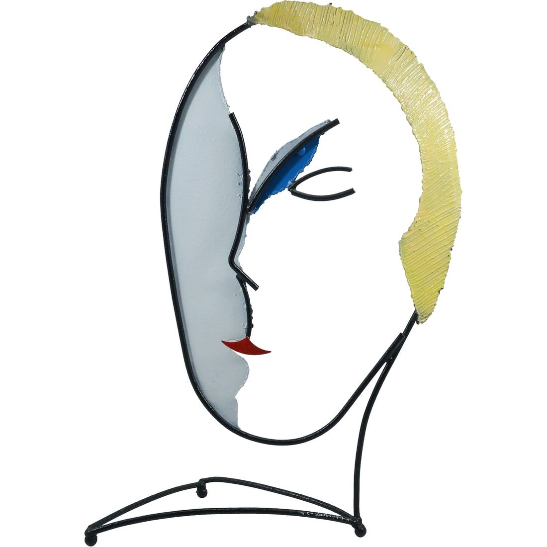 Curtis Jere Metal Face Sculpture, Painted and Cut Metal, Signed and Dated 1993, 21.5 in. height (1 of 16)