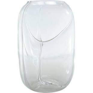 Crystal Glass Vase Membrana by Toni Zuccheri for Mazzega 12 inches height x 7.5 in. wide: Crystal Glass Vase Membrana by Toni Zuccheri for Mazzega 12 inches height x 7.5 in. wide. size: 12 in. x 7.5 in.