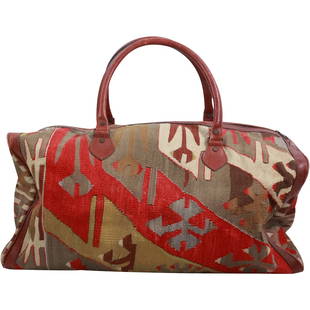 Unique KILIM Textile Duffel Travel Bag 23 inches length: Unique KILIM Textile Duffel Travel Bag 23 inches length. size: 10.5x23 (bag), 9.5x8.5 (handle)