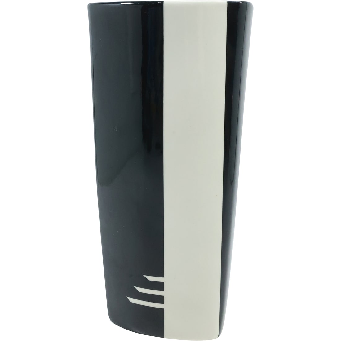 HARRIS & STILES Art Pottery Vase, Signed and Dated 1985, Black and White 11.5 inches height (1 of 16)