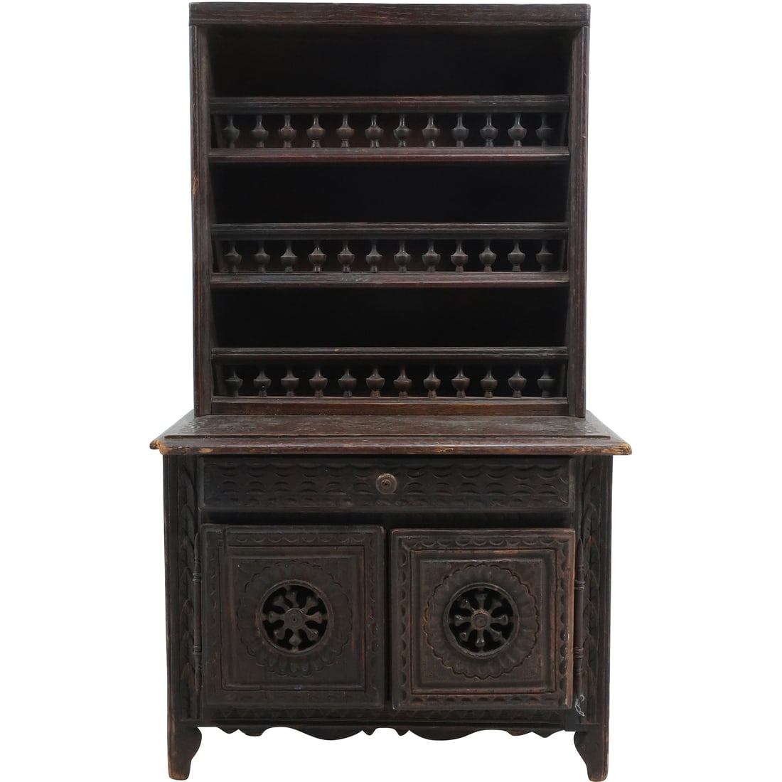 Salesman's Sample Dutch Step Back Cupboard 15.5 inches height x 9.5 in. wide x 6 in. depth (1 of 20)