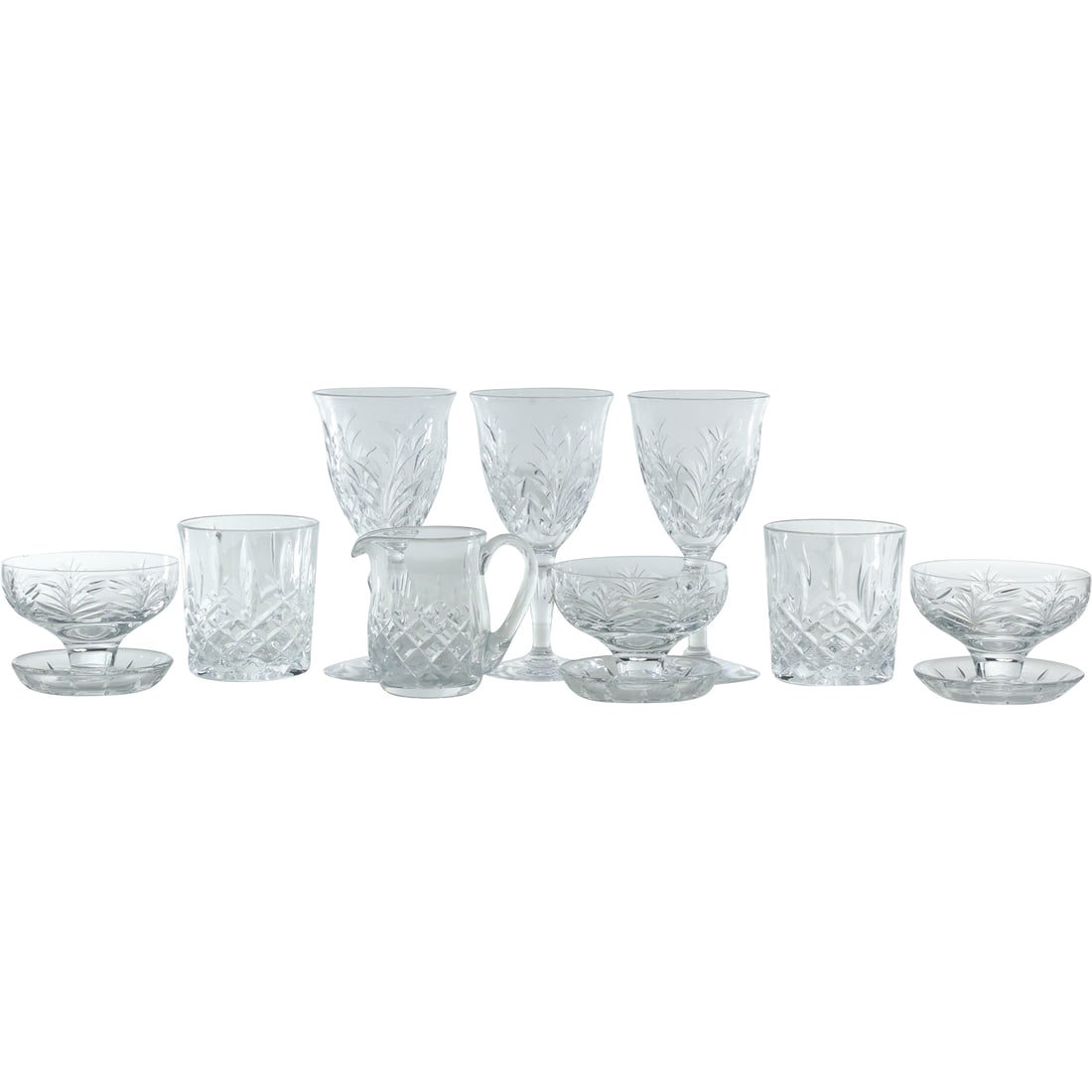 Estate Grouping of 9 Assorted Variety Crystal Glass Items (1 of 18)