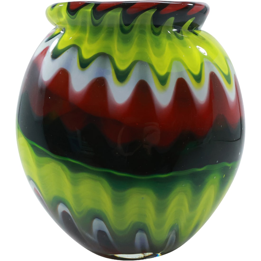 Art Glass Multi Colors Vase 9.5 inches x 8.5 inches (1 of 20)