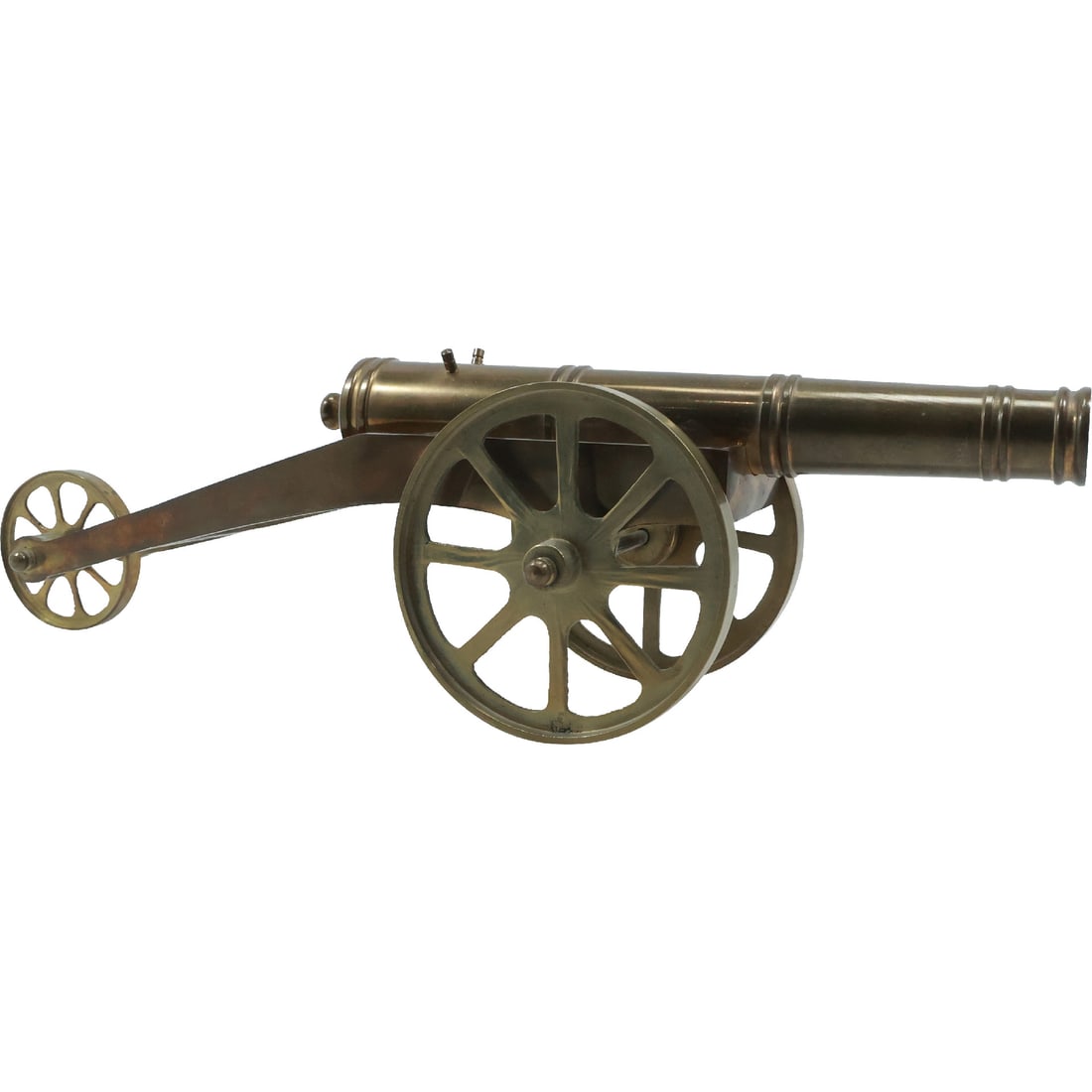 Brass CANNON Model 5.5 inches height x 18.5 inches length, Original Patina (1 of 20)