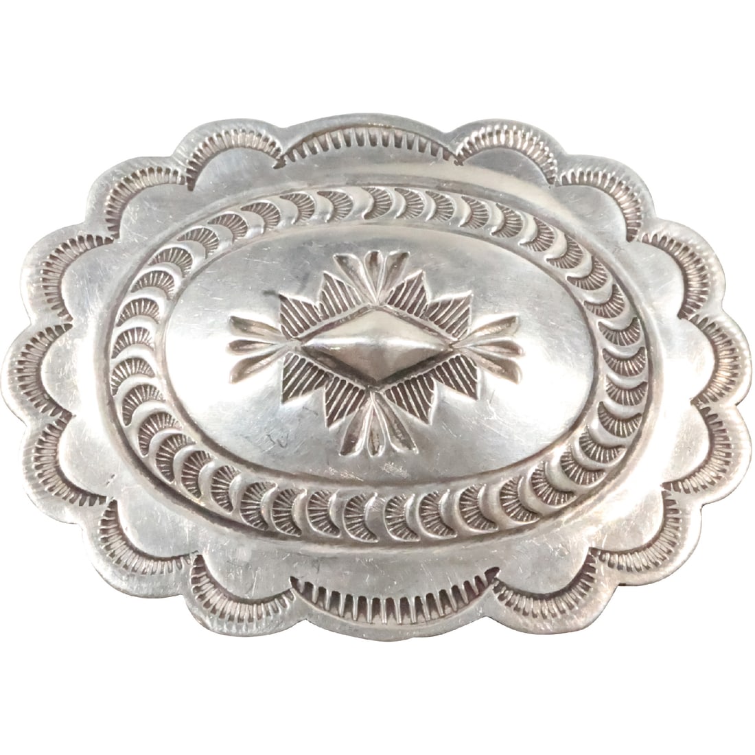 Sterling Silver American Navajo Pin 2 in. x 1 3/4 in. (1 of 11)