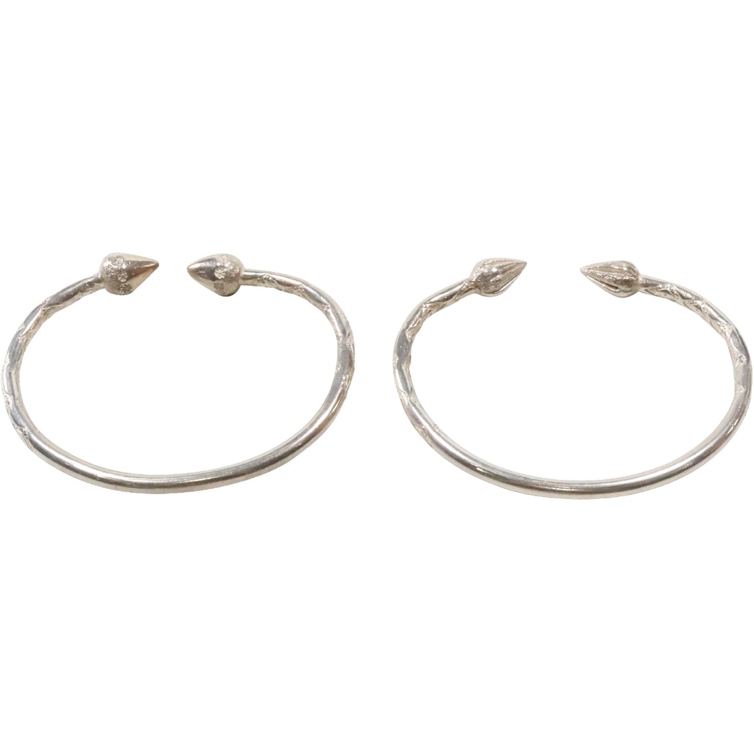[2] Sterling Silver Engraved Cuff Bracelets 3 3/8 in. x 2 3/4 in., Weighs 87.9 grams (1 of 14)