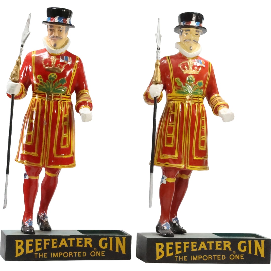[2] Beefeater Gin Advertising Display Figural Guard Statues, Space to Hold a Bottle 17.5 in. height (1 of 20)