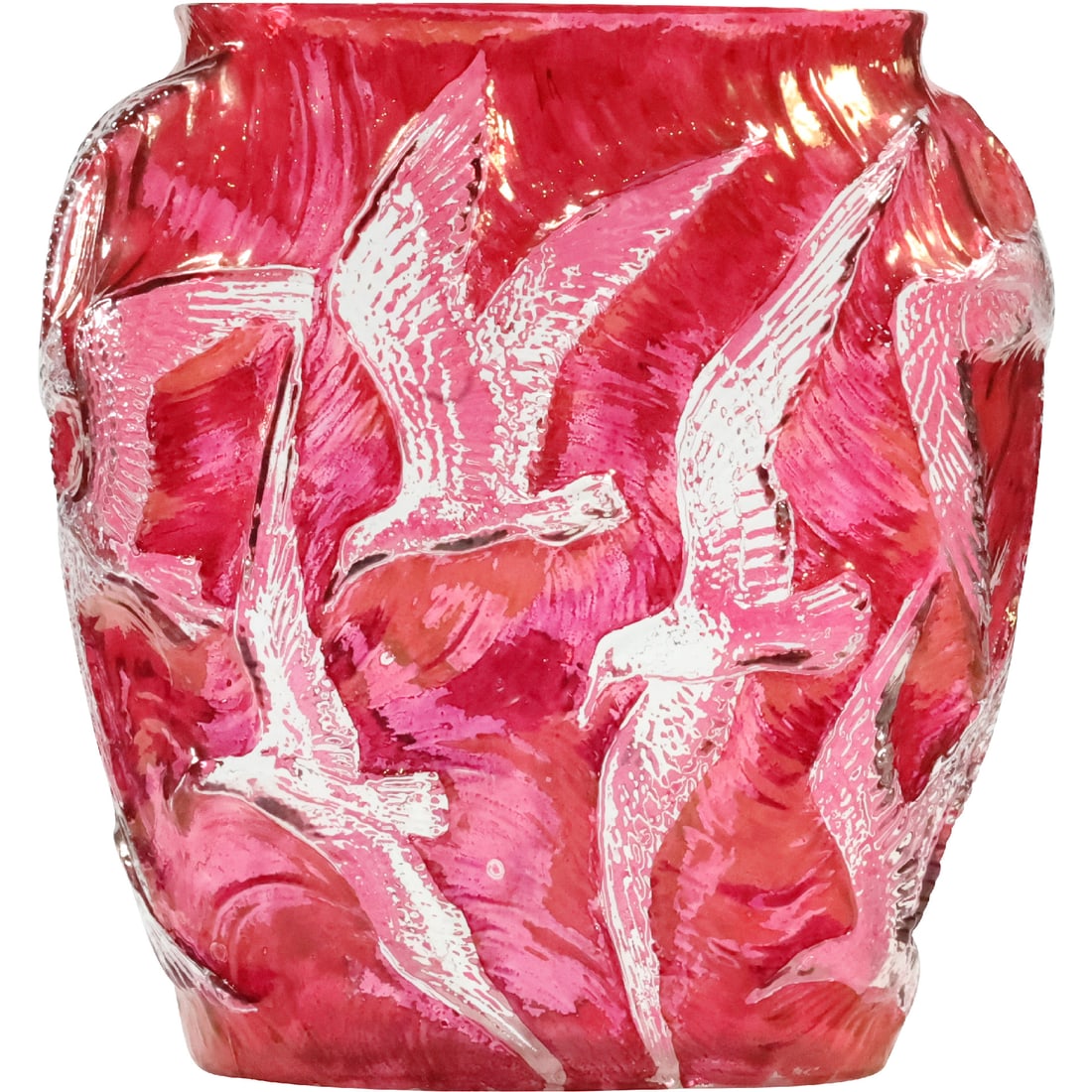 Vintage Consolidated Glass Cranberry Ruby Color Large Flying Seagull Vase 11 inches height (1 of 20)