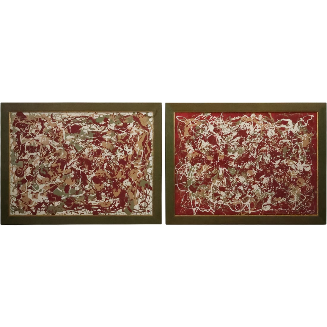 [2] Signed 20th C. ABSTRACT Oil Paintings, Artist Signed, Matching Frames (1 of 19)