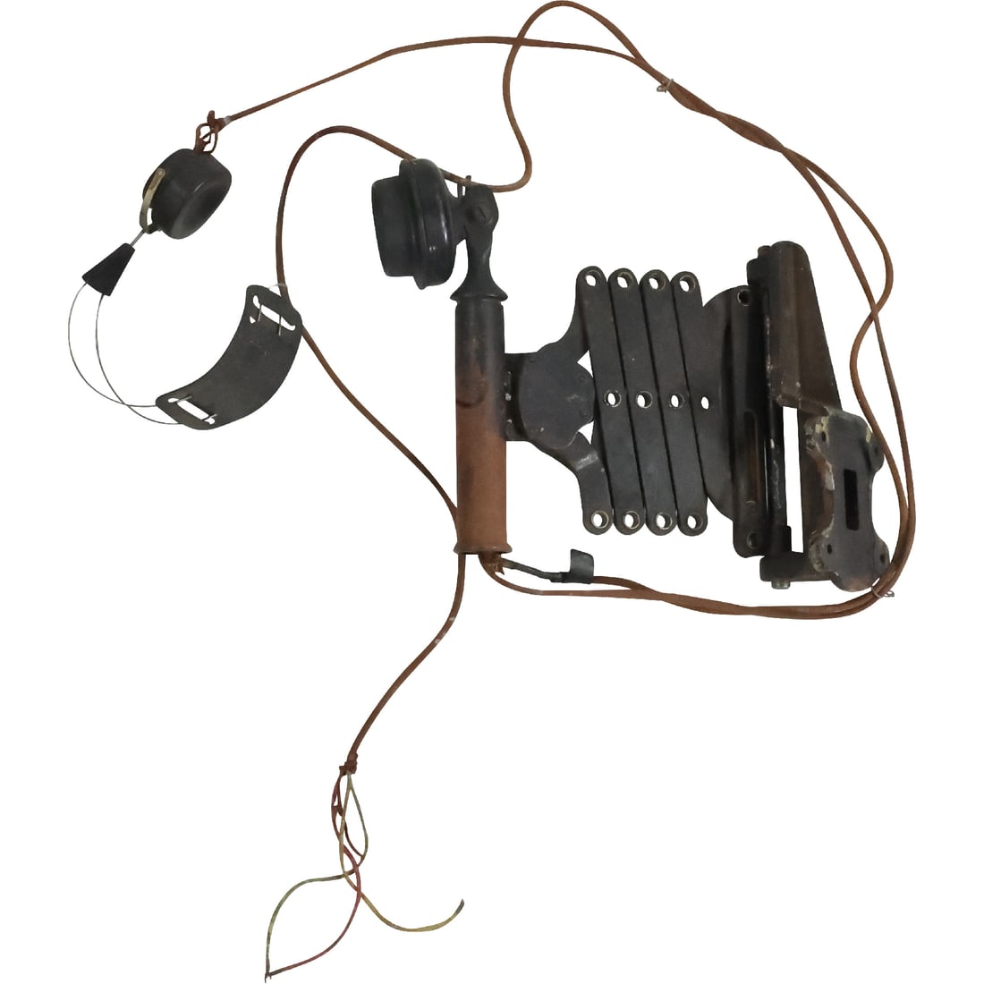 Antique Stick Phone on a Wall Mount Retractable Scissors Adjustable: Antique Stick Phone on a Wall Mount Retractable Scissors Adjustable. size: 12 in. x 12 in.