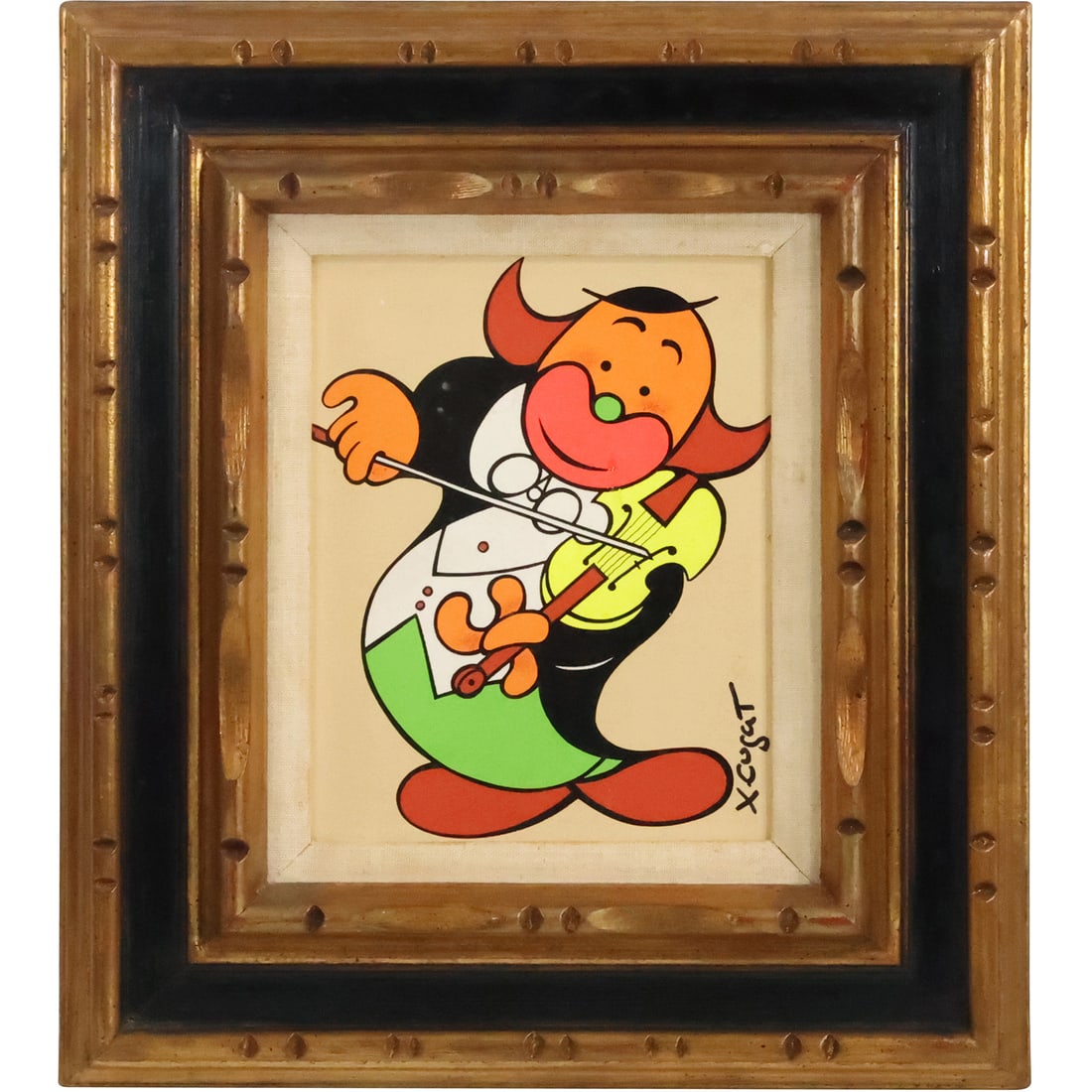 Xavier Cugat, 19001990 Cuba, Original Painting Caricature Violinist