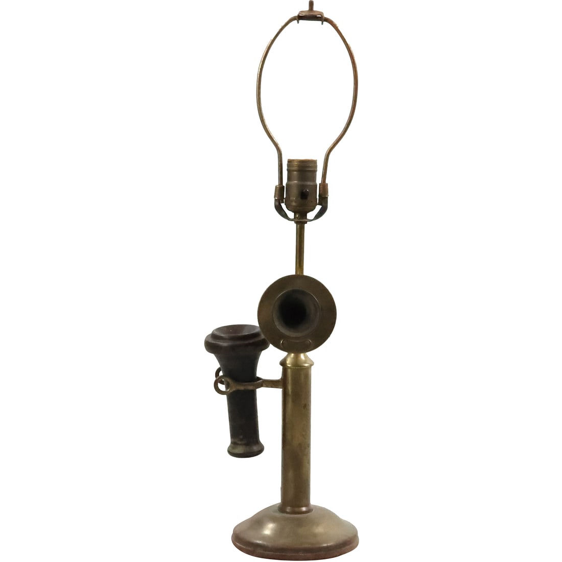 Vintage Brass Stick Phone Table Lamp 26 in. overall height x 6 in. wide (1 of 20)
