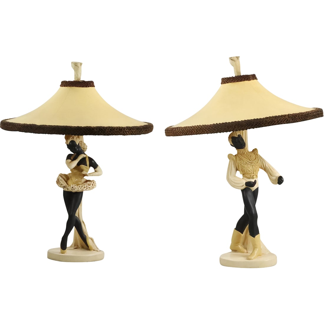 [2] Reglor of Calif Mid-Century Modern Ballerina Dancer Lamps with Original Shades 35 in. height (1 of 20)