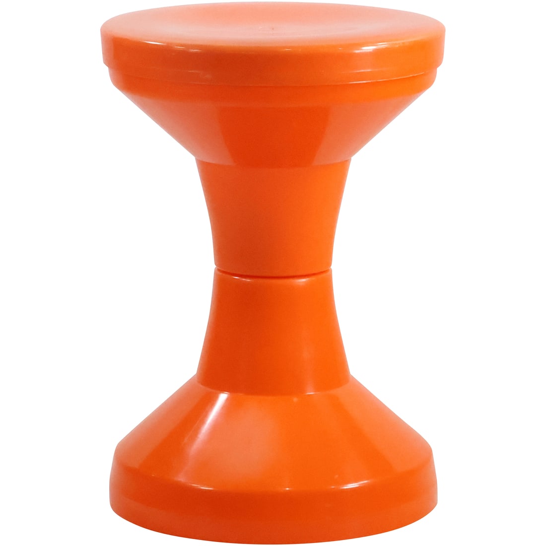 Space Age Design Tam Tam Molded Bright Orange Stool 18 inches height x 12.5 inches wide: Space Age Design Vintage Tam Tam Molded Bright Orange Stool 18 inches height x 12.5 inches wide. size: 18 x 12.5. Diablo Stools by Kovinoplastika, Yogoslavia 1970s.