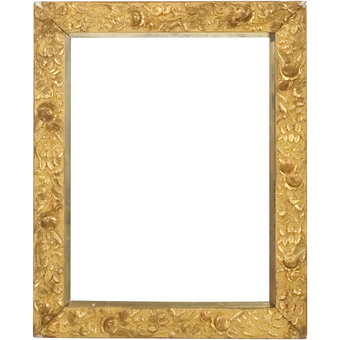 Circa 1900 Victorian Gold Aesthetic Movement Gold Picture Frame inner size 17.75 in. x 13.5 in. (1 of 20)