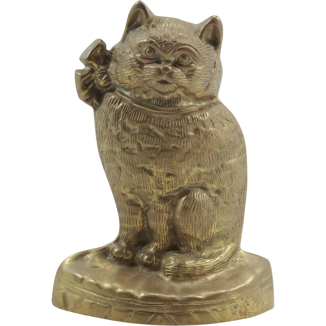 Vintage Solid Brass CAT Figurative Doorstop, Nice Detail, 7.5 inches height x 5.5 in. wide (1 of 15)