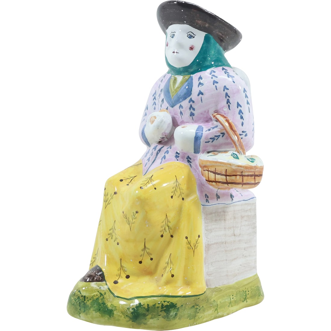 Made in Portugal Porcelain Seated Woman Toby Mug Pitcher 11 inches height x 7.75 inches wide (1 of 19)
