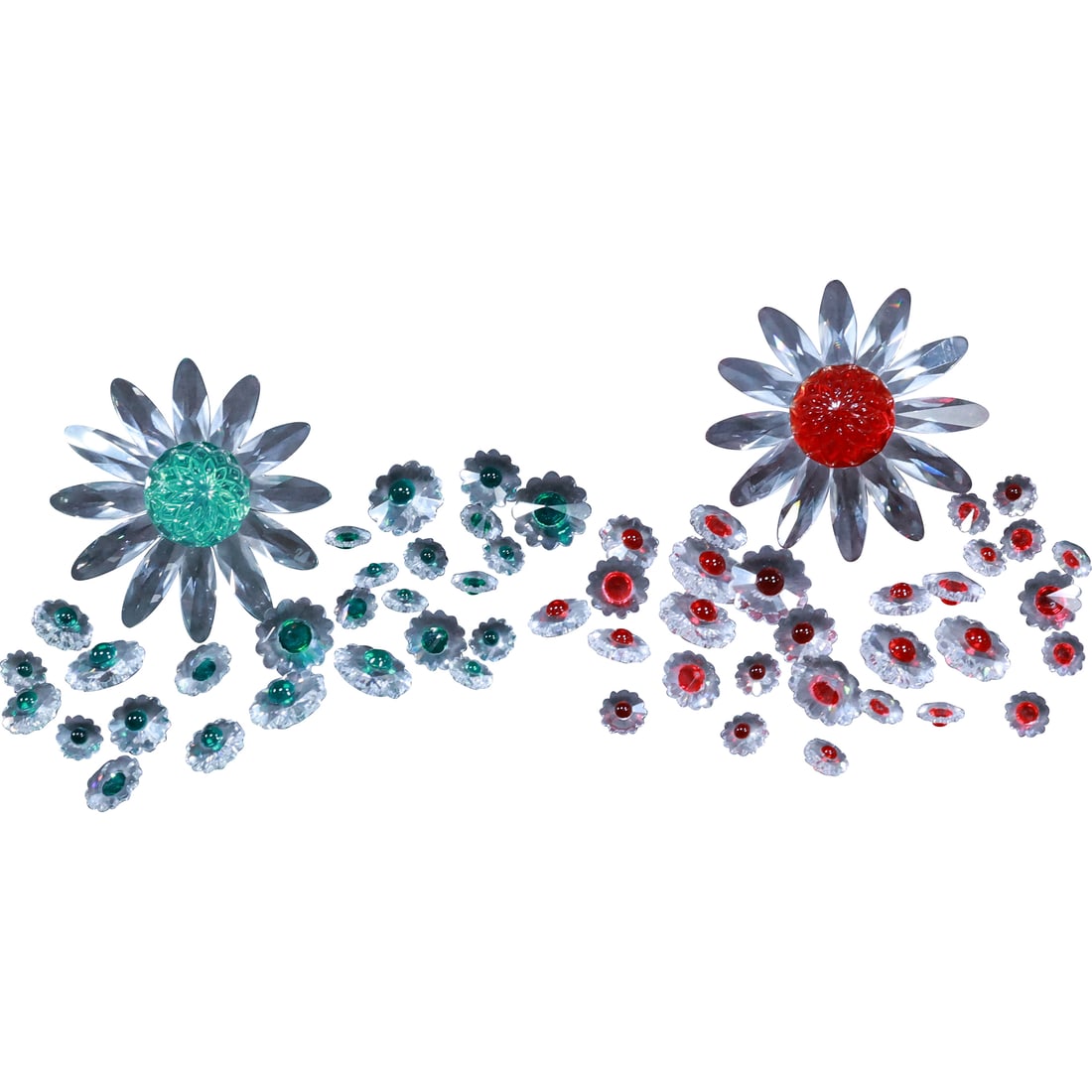[2] Group Lots of Swarovski Crystal Glass Flowers Green Group and Red Group (1 of 20)