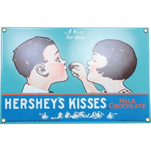 Novelty HERSHEY'S KISSES Milk Chocolate Tin Sign 7.25 in. x 11.25 in.: Novelty HERSHEY'S KISSES Milk Chocolate Tin Sign 7.25 in. x 11.25 in. size: 7.25x11.25