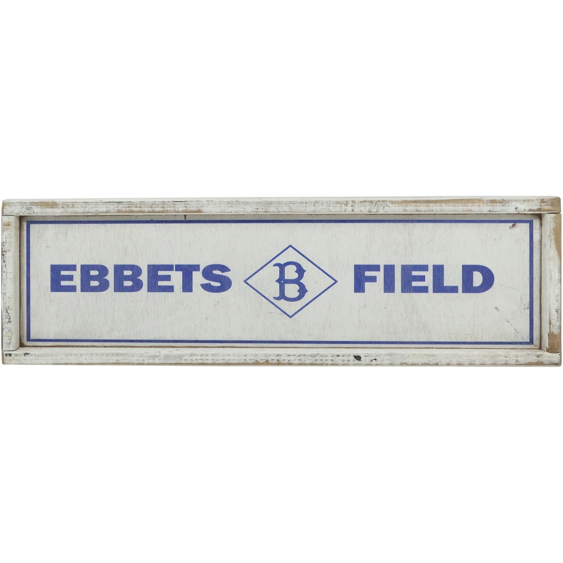 Novelty Wood Print Baseball Sign EBBETS FIELD 7.25 in. x 25.5 in. (1 of 18)